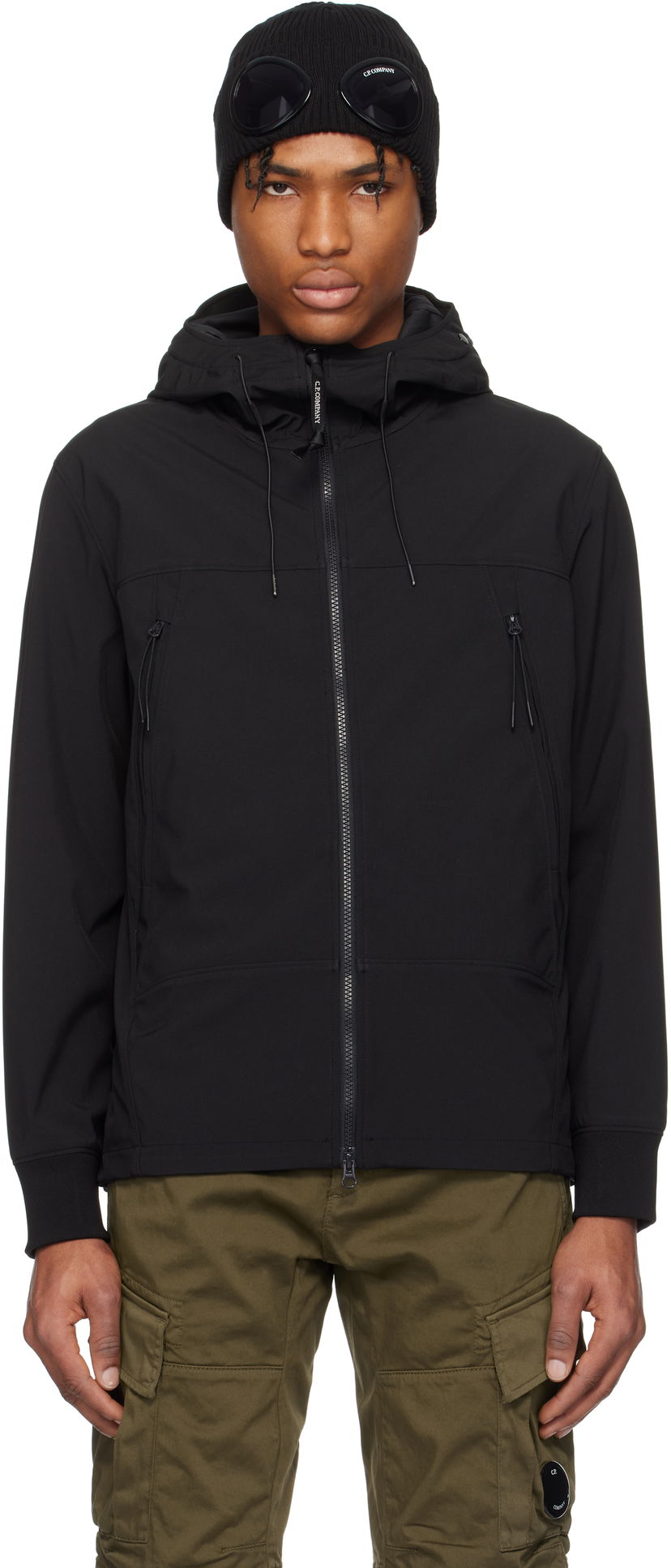 Vindjakke C.P. Company C.P. Company Shell-R Goggle Jacket Sort | 18CMOW001A-005968A