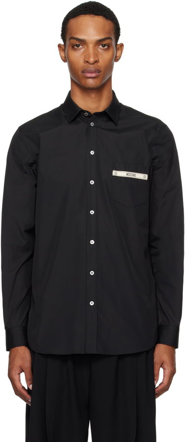 Skjorte Moschino Moschino Tape Pocket Shirt Sort | 252ZZ023652350555, 0