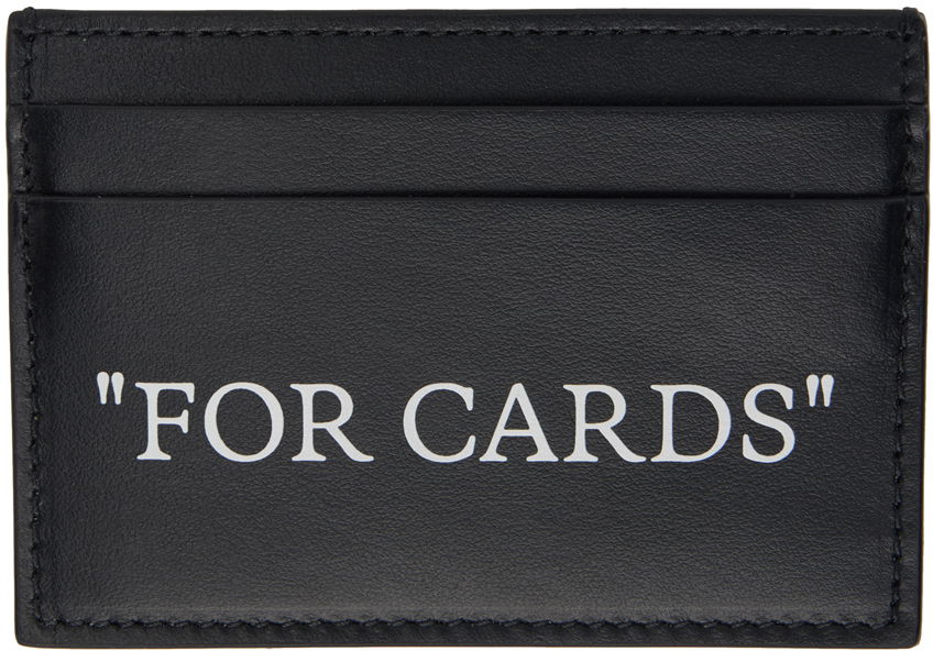 Tegnebog Off-White Black Quote Bookish Card Holder Sort | OMND067C99LEA0011001, 0