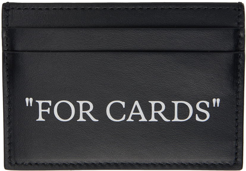 Tegnebog Off-White Black Quote Bookish Card Holder Sort | OMND067C99LEA0011001