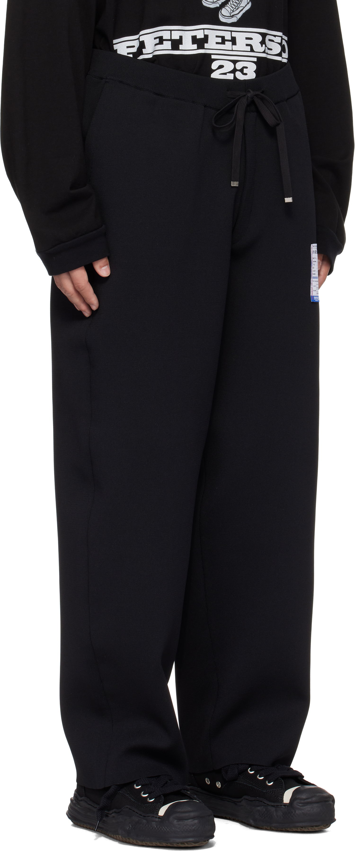 Joggingbukser Maison MIHARA YASUHIRO Maison MIHARA YASUHIRO Milan Rib Easy Sweatpants Sort | I13PT025, 1