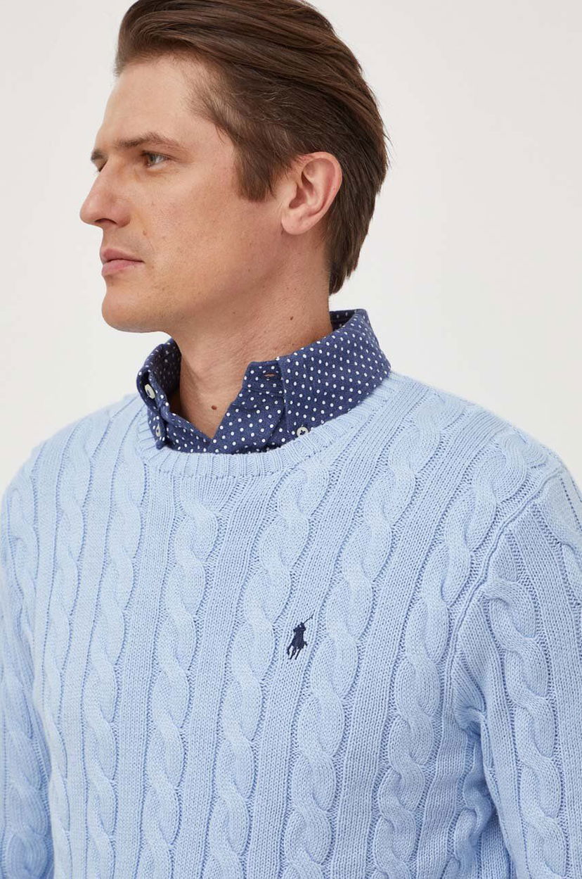 Sweater Polo by Ralph Lauren Cable Knit Sweater Blå | 710775885