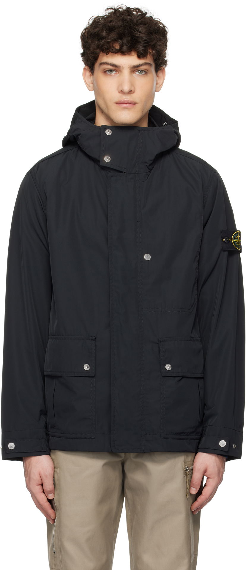 Parka Stone Island Stone Island Micro Twill Parka Sort | K1S15 4100006 S0026