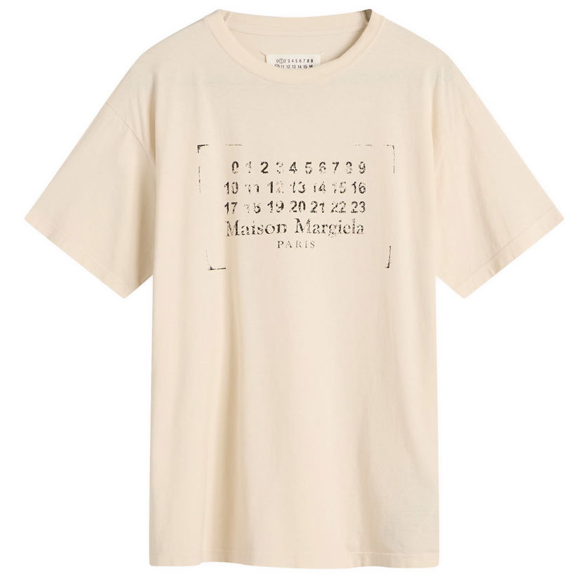 T-shirt Maison Margiela Maison Margiela Logo T-Shirt, Size Large Beige | S51GC0534S24575103