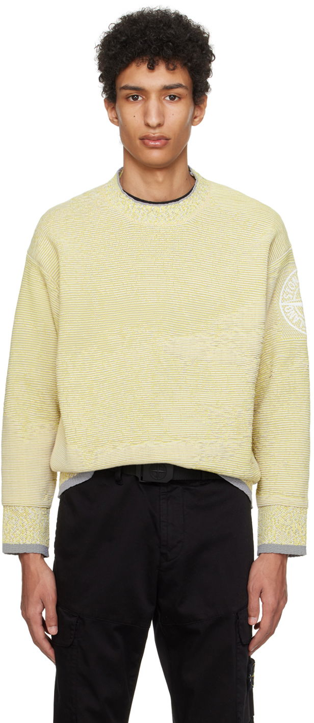Sweater Stone Island Mock Neck Sweater Gul | 8015512D5