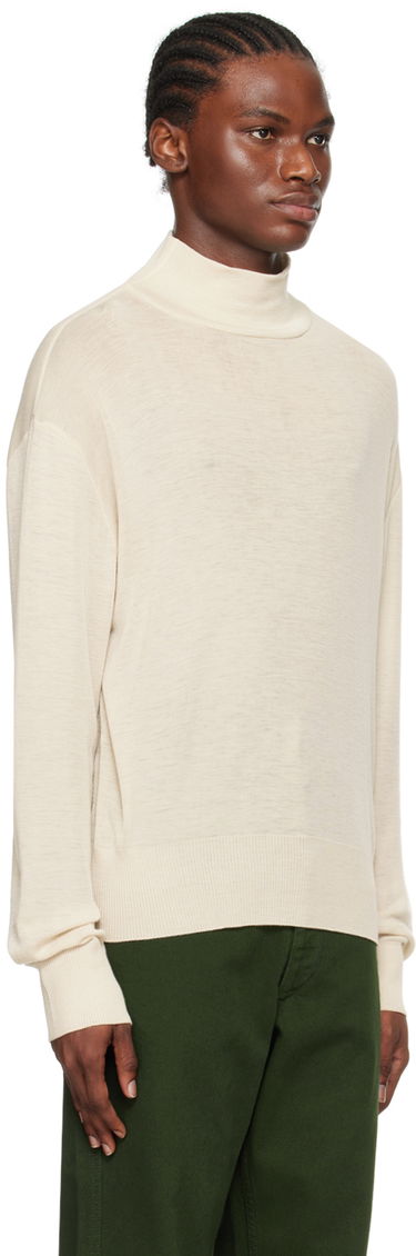 Sweater LEMAIRE LEMAIRE Dropped Shoulder Turtleneck Hvid | TO1137 LK1011, 1