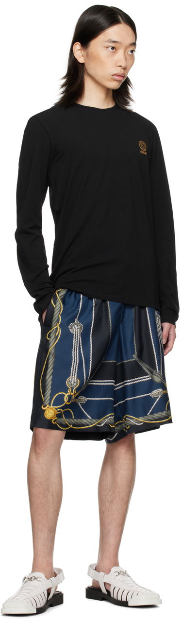 T-shirt Versace Medusa Long Sleeve T-Shirt Sort | AUU01007_1A10011, 3