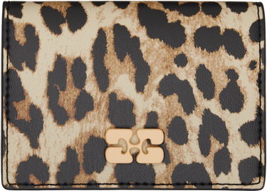 Tegnebog GANNI GANNI Leopard Bou Flap Card Holder Beige | A6545, 0