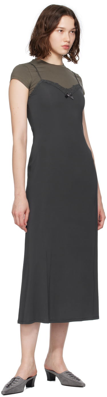 Kjole Acne Studios Acne Studios Layered Jersey Midi Dress Grå | A20796-, 3