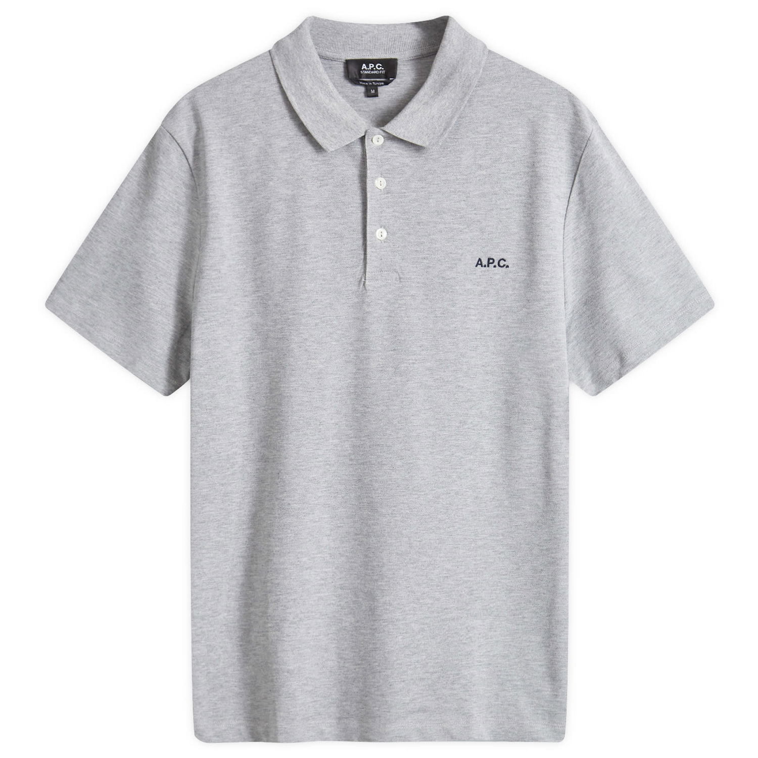 Polo skjorte A.P.C. Heather Grey Polo With Logo Grå | COGWZ-H26342-PLA, 0