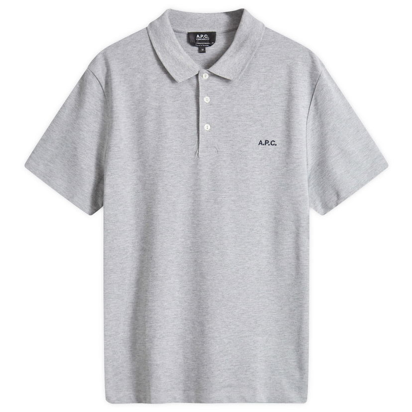 Polo skjorte A.P.C. Heather Grey Polo With Logo Grå | COGWZ-H26342-PLA