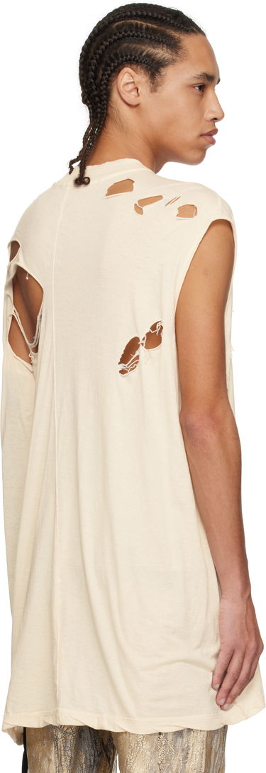 Tanktop Rick Owens Rick Owens DRKSHDW Distressed Sleeveless T-Shirt Beige | DU01E3158 BHNDSD, 2