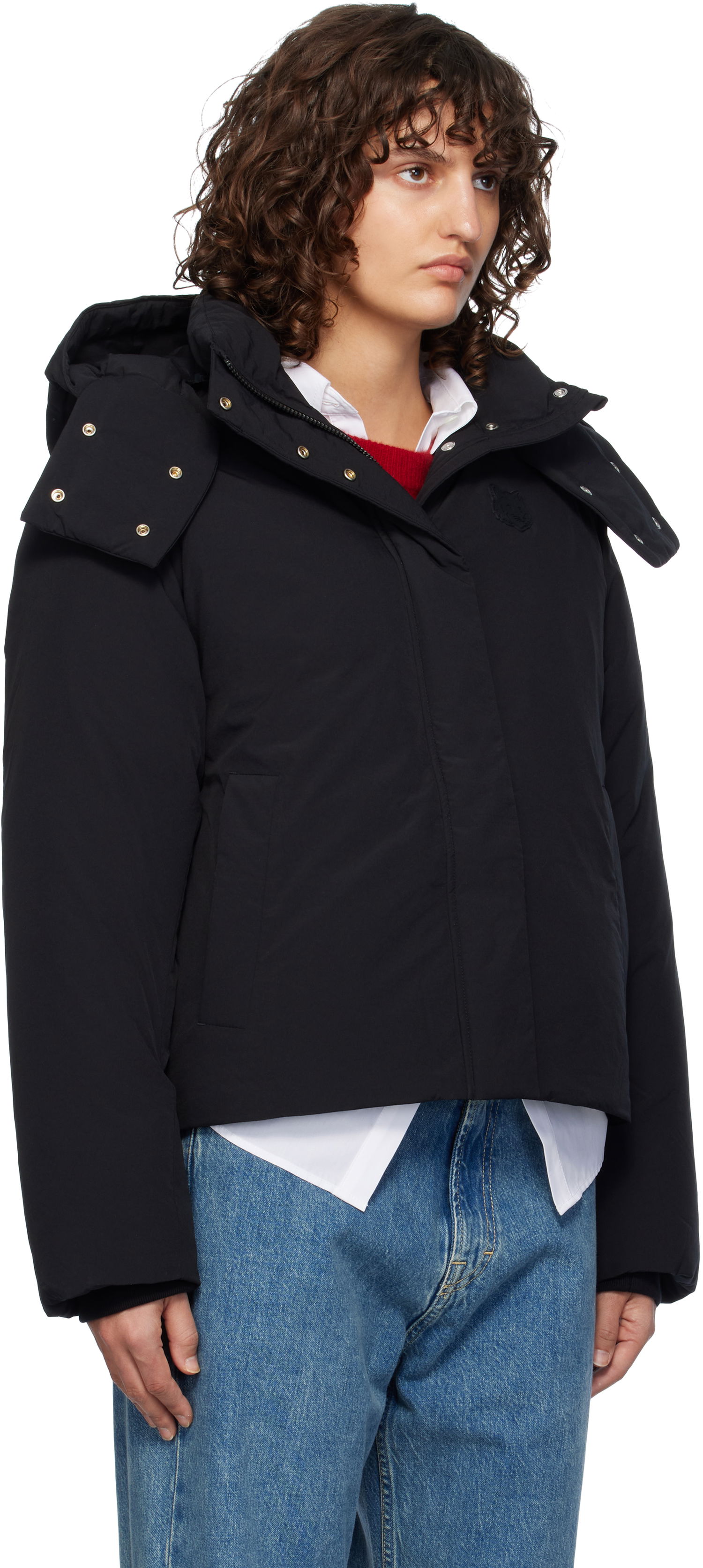 Puffer jakke MAISON KITSUNÉ Maison Kitsuné Puffer Down Jacket Sort | NW02202WQ4031, 1