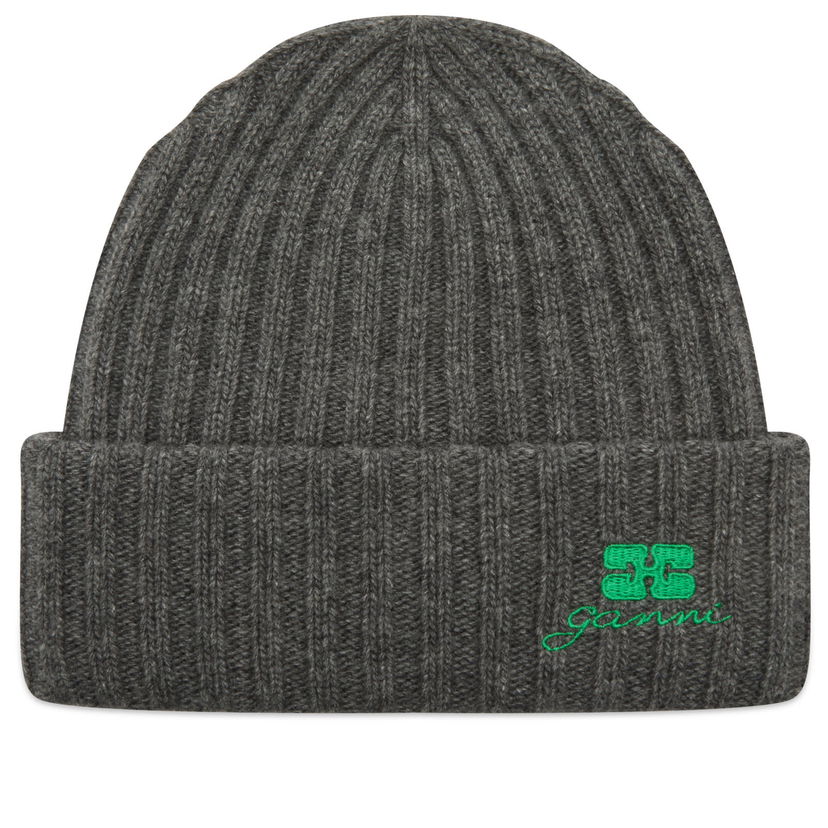 Beanie GANNI Core Future Wool Knit Beanie Grå | A6928-220
