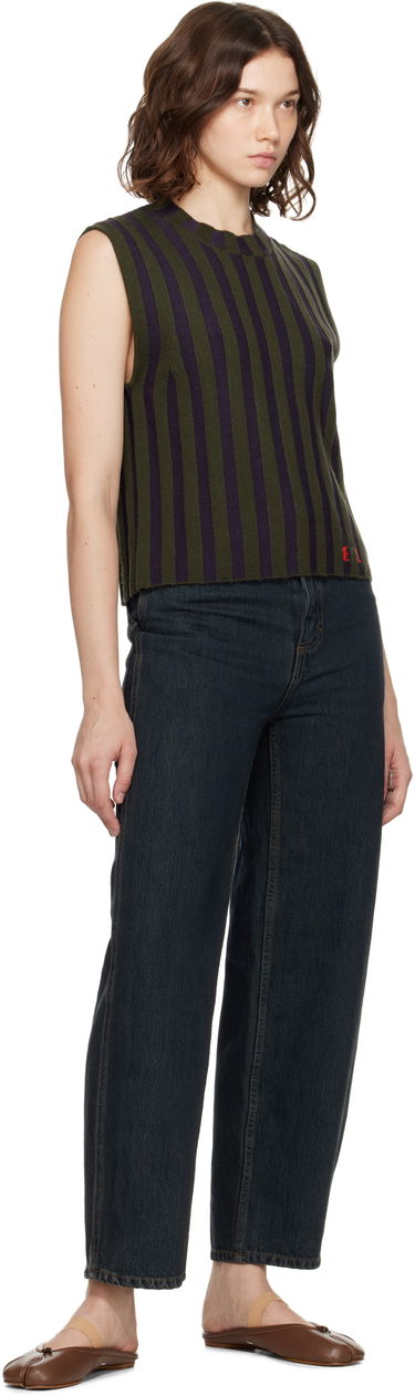 Tanktop Eckhaus Latta Eckhaus Latta Striped Sleeveless Top Grøn | 8025-EL-PF25-M -, 3