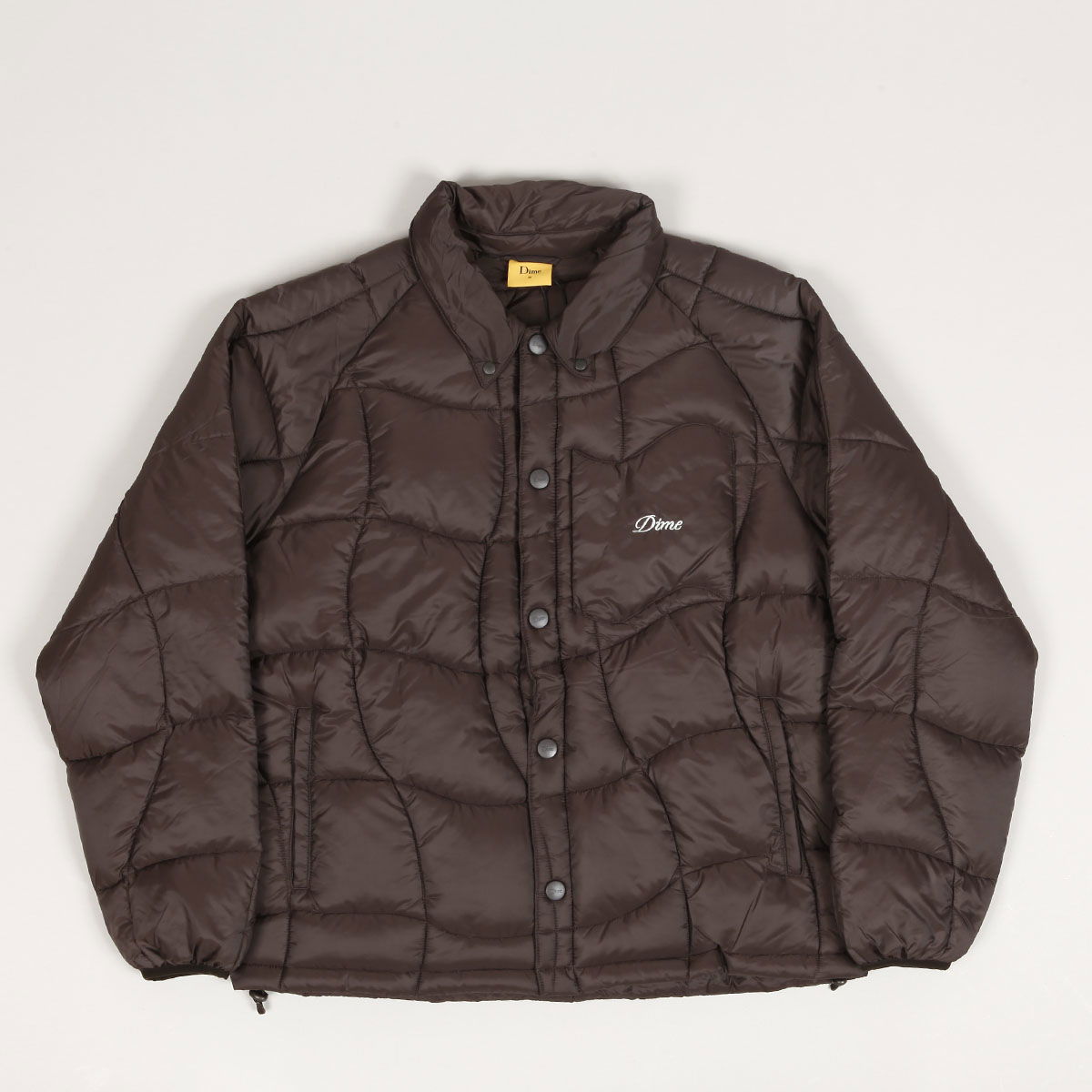 Puffer jakke Dime Midweight Wave Espresso Brun | DIME23D2F2ESP, 0