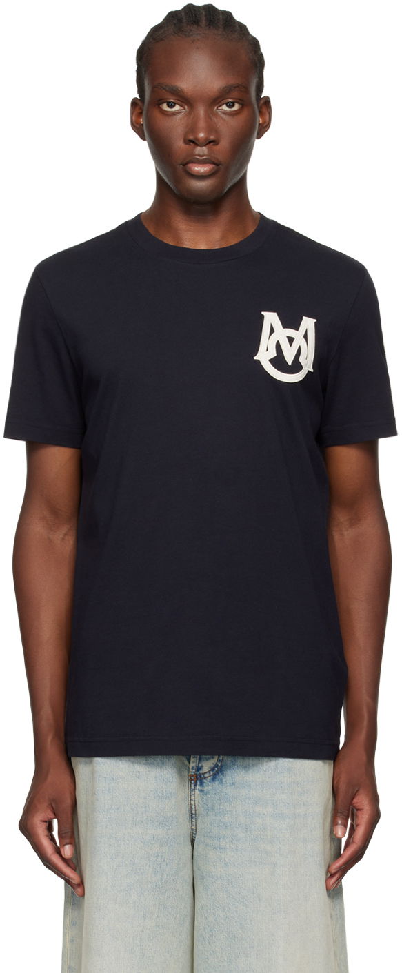 T-shirt Moncler Navy Monogram T-Shirt Mørkeblå | J20918C000218390T