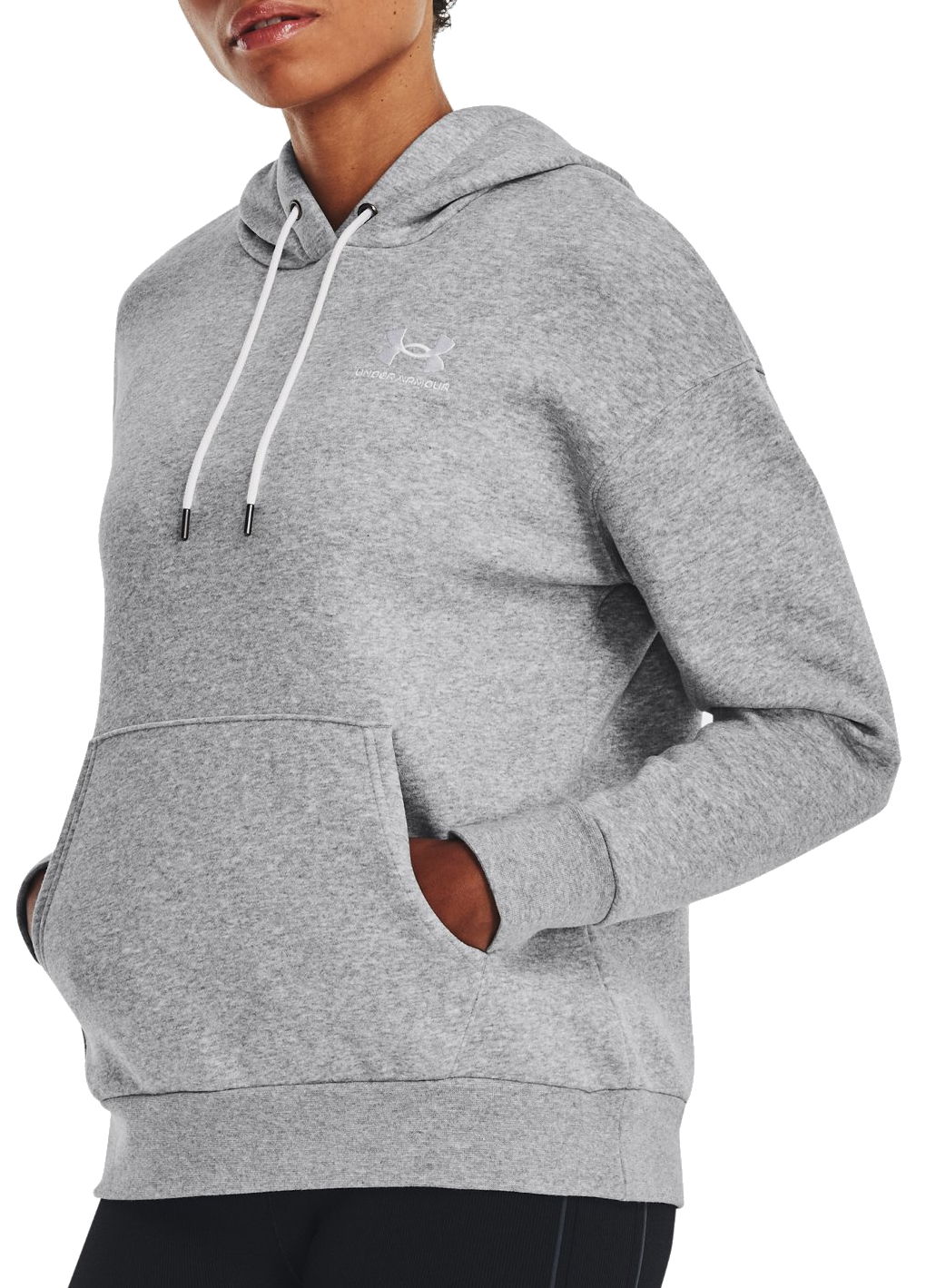 Sweatshirt Under Armour Hoodie Essential Fleece Grå | 1373033-011, 0