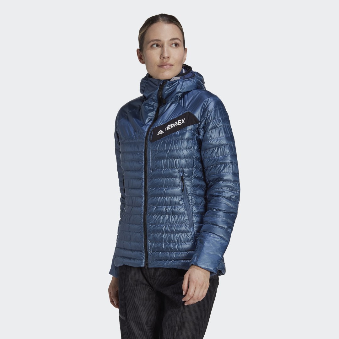 Jakke adidas Performance Jacket Techrock Year-Round Down Hooded Mørkeblå | HT1987, 0