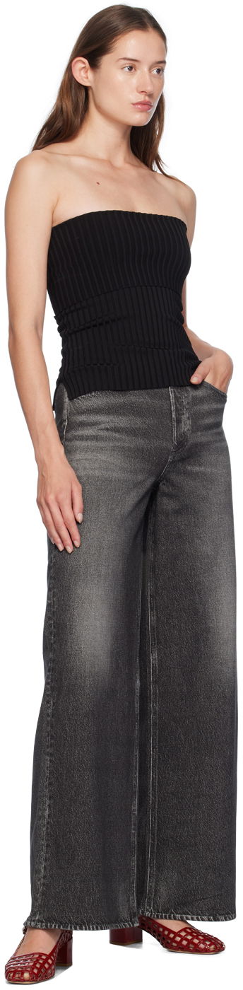 Jeans rag & bone Miramar Sofie Full Length Wide-Leg Trousers Sort | WCW24F70018201, 3