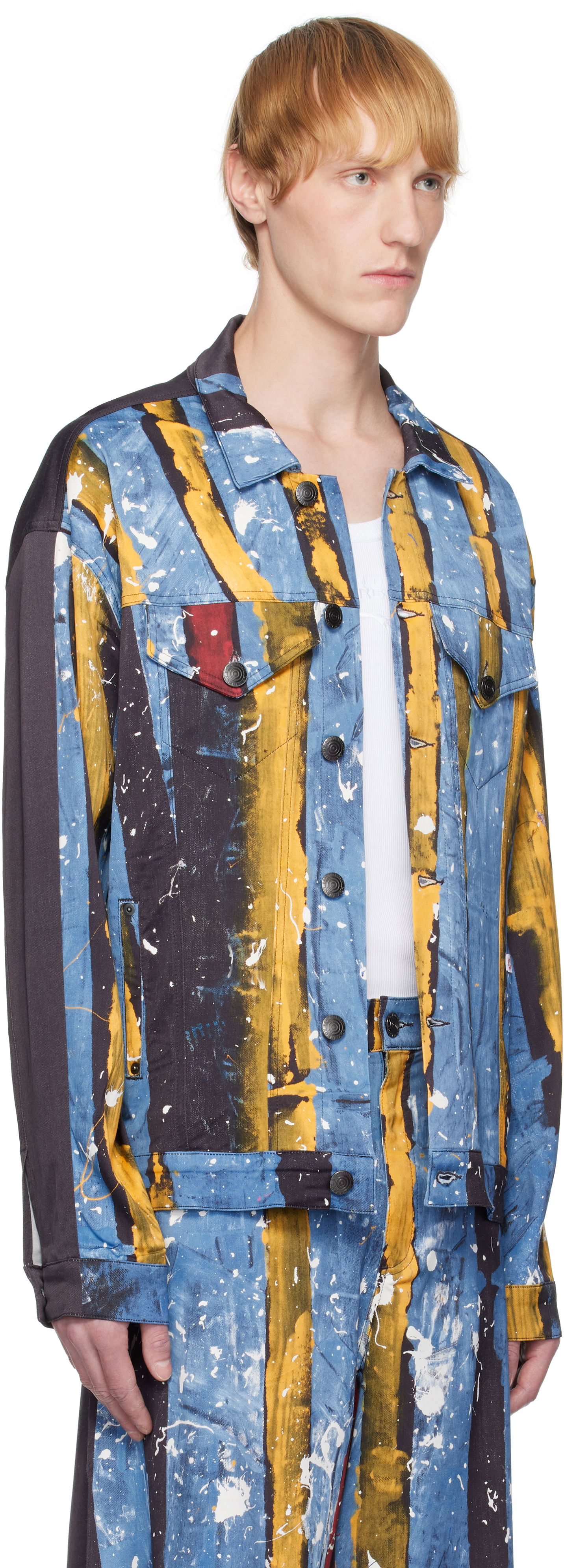 Jakke Charles Jeffrey Loverboy Charles Jeffrey LOVERBOY Silky Oversized Printed Jacket Flerfarvet | 54010601, 1