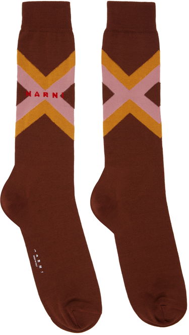 Sokker Marni Brown Micro Argyle Socks Brun | SKZC0140Q0 UFC172, 0