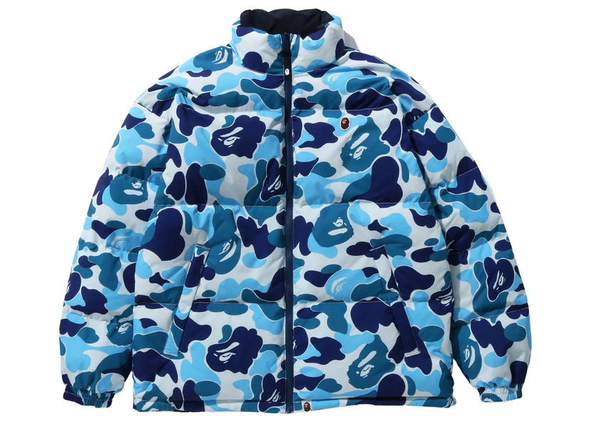 Jakke BAPE BAPE ABC Camo Reversible Down Jacket Blue Blå | 1J80-144-007