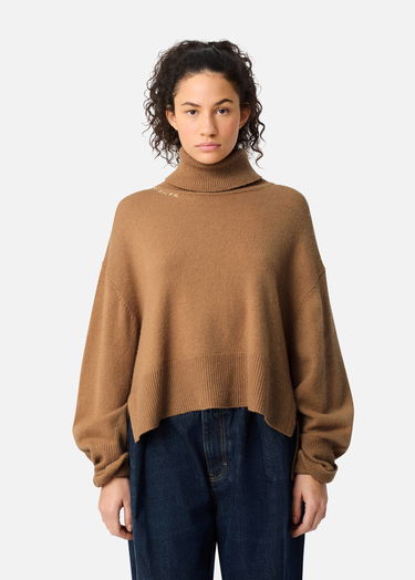 Sweater AXEL ARIGATO Maeve Turtleneck Cropped Sweater Brun | A3324002, 2