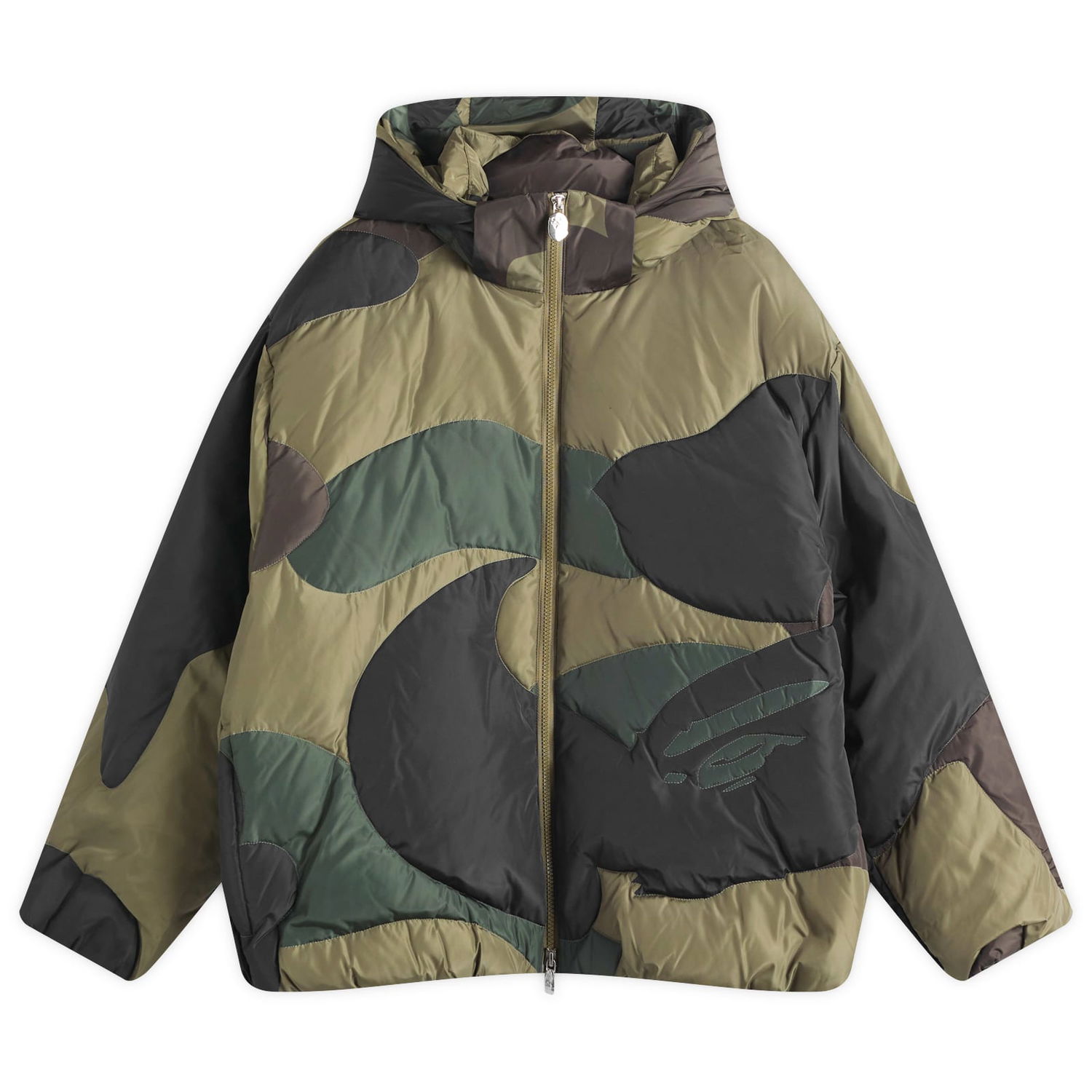 Puffer jakke BAPE Bathing Ape 1st Camo Down Jacket, Size Large Grøn | 001DNK801304M-GRN, 1
