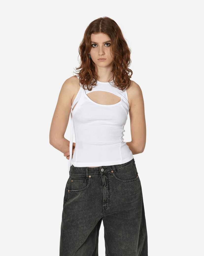 Tanktop Ottolinger Layered Cut-Out Tank Top Hvid | 0408401 WHITE