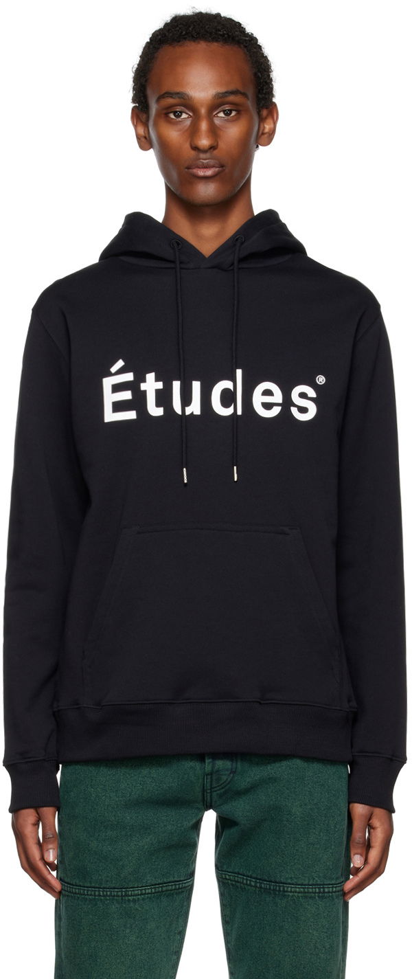 Sweatshirt Études Klein Logo Hoodie Sort | C00ME250OC16BK, 0