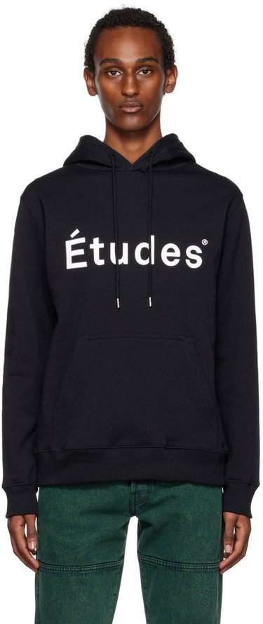 Sweatshirt Études Klein Logo Hoodie Sort | C00ME250OC16BK, 0