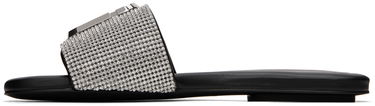 Tilbehør Marc Jacobs Marc Jacobs 'The Rhinestone J Marc' Slides Sort | 2R3FFS006F05, 2