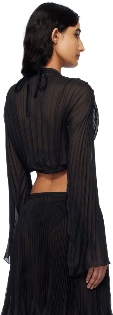 Nederdel Versace Versace Safety Pin Pleated Cover-Up Top Sort | 1019046_1A13679, 2