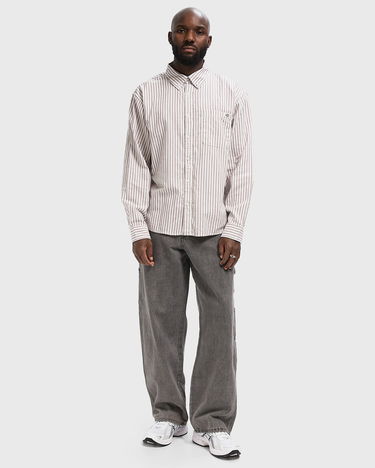 Skjorte Dickies Gallatin Striped Long Sleeve Shirt Hvid | DK0A87PYC481, 2