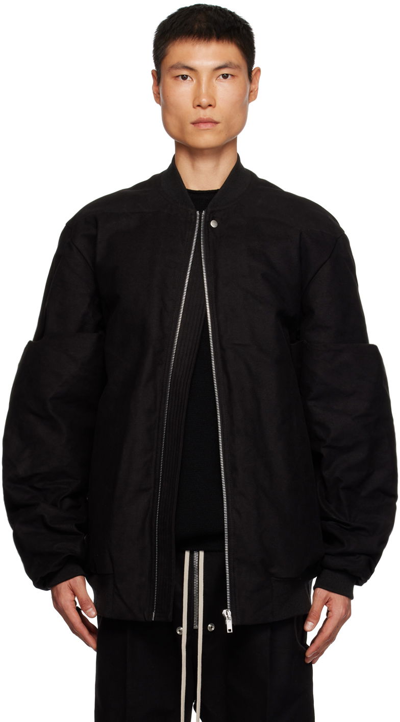 Jakke Rick Owens Easy Gauntlet Bomber Jacket Sort | RU02C7748 MOD2, 0