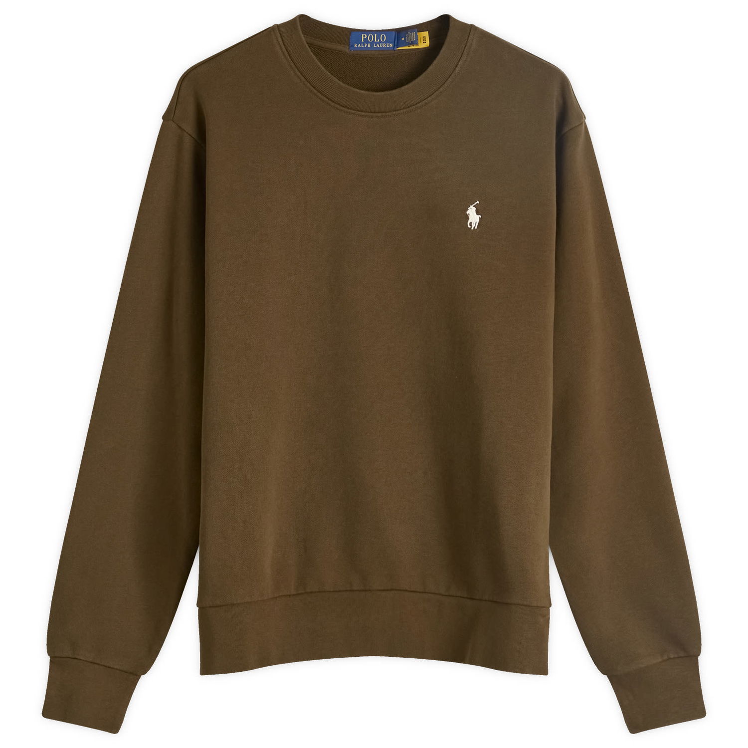 T-shirt Polo by Ralph Lauren Polo Ralph Lauren Men's Loopback Crew Neck Sweatshirt in Dark Loden, Size Small | END. Clothing Brun | 710916689019, 0