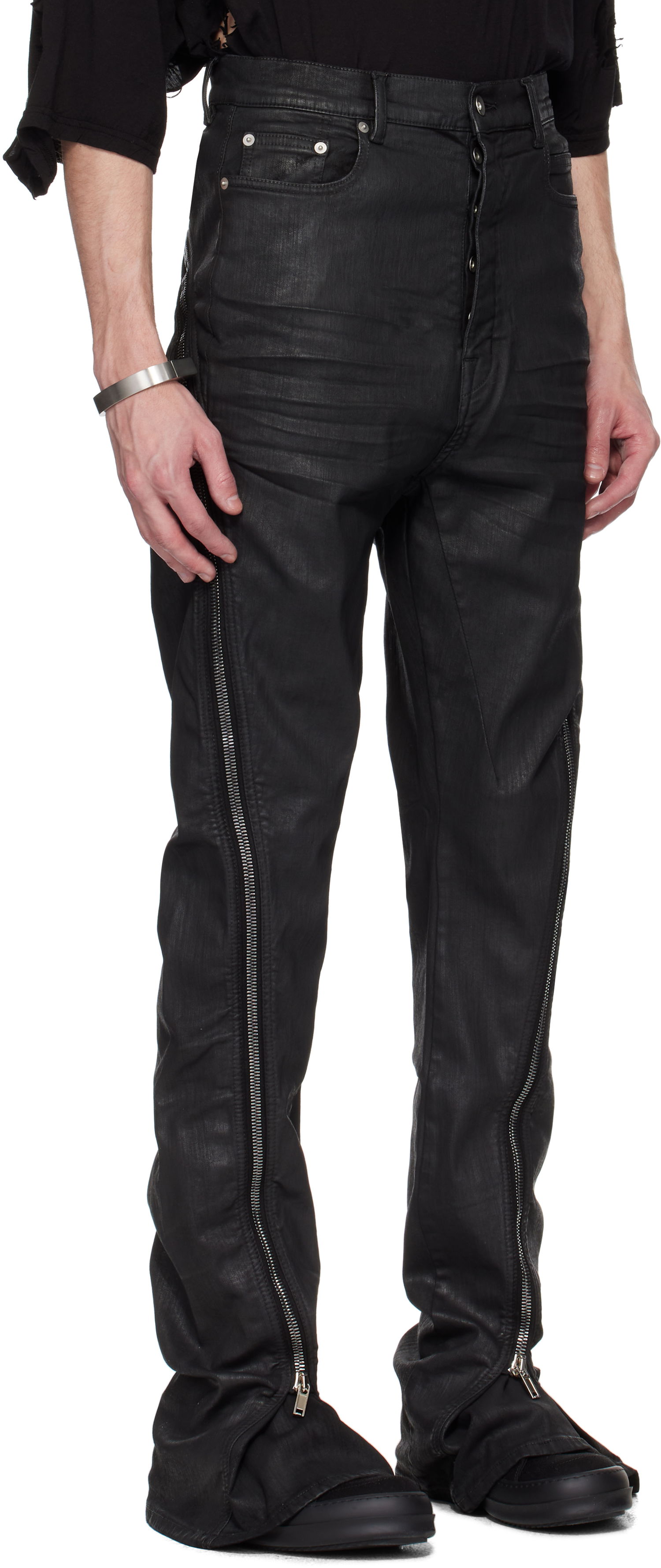 Jeans Rick Owens Rick Owens DRKSHDW Hollywood Bolan Banana Jeans Sort | DU01E3363 SBW, 1