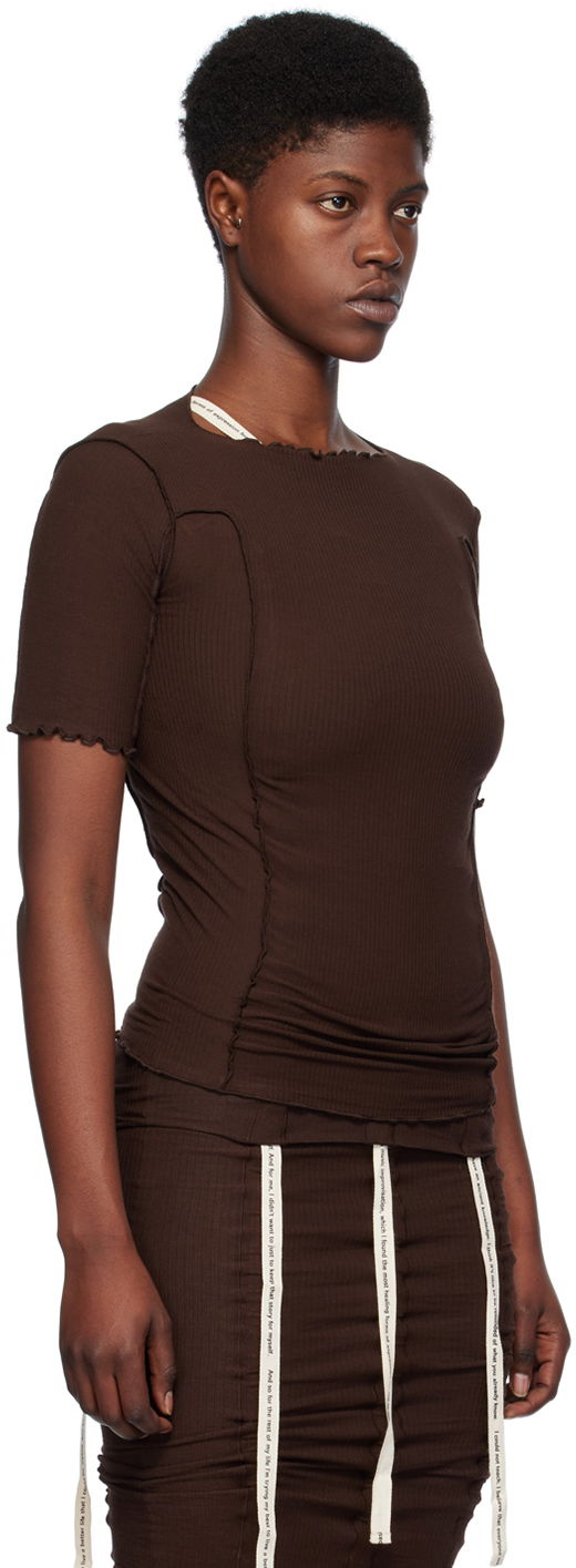 T-shirt Baserange Omato Brown Fitted T-Shirt Brun | TTO3-RB-SP24, 1