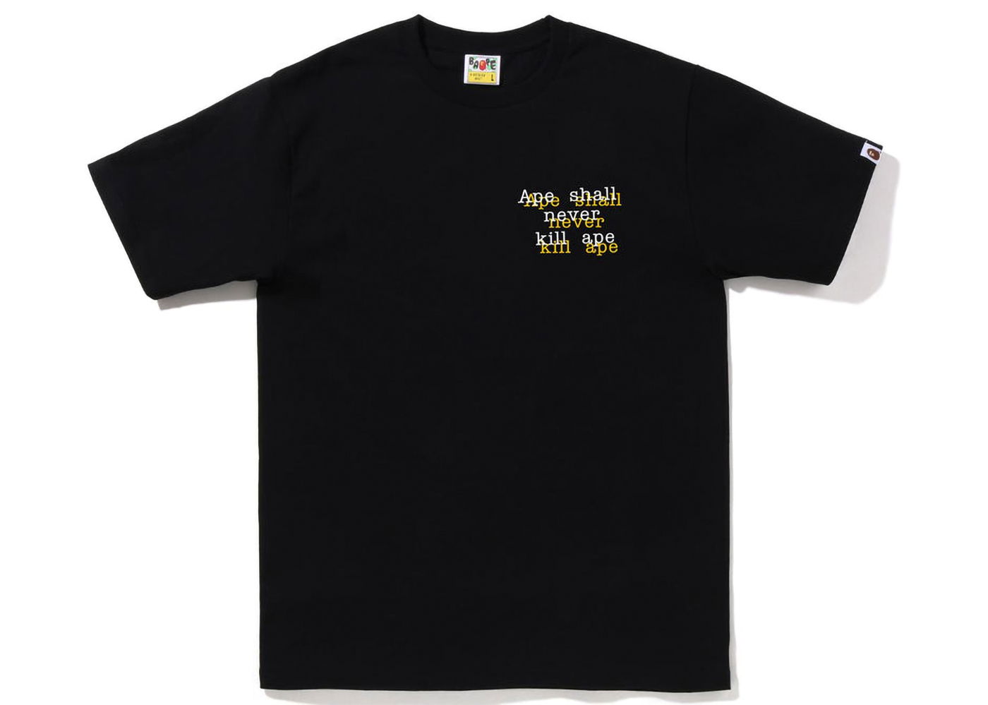 T-shirt BAPE Graffiti Check Ape Head Tee Sort | 1I80-110-055, 0