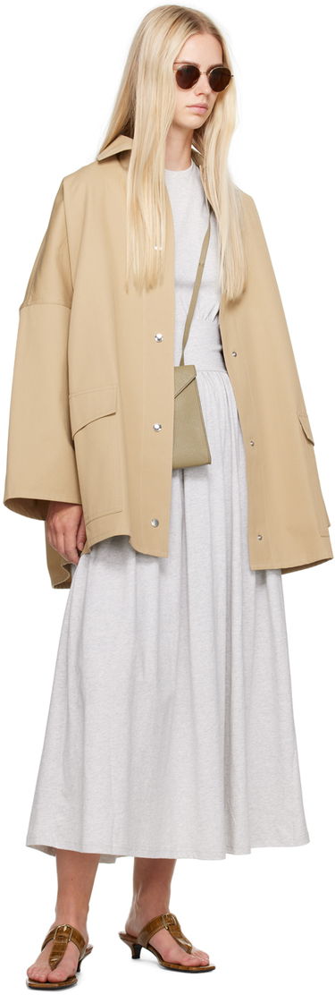 Kjole TOTEME Totême Tee Midi Dress Grå | 242-WRD1783-FB0245, 3
