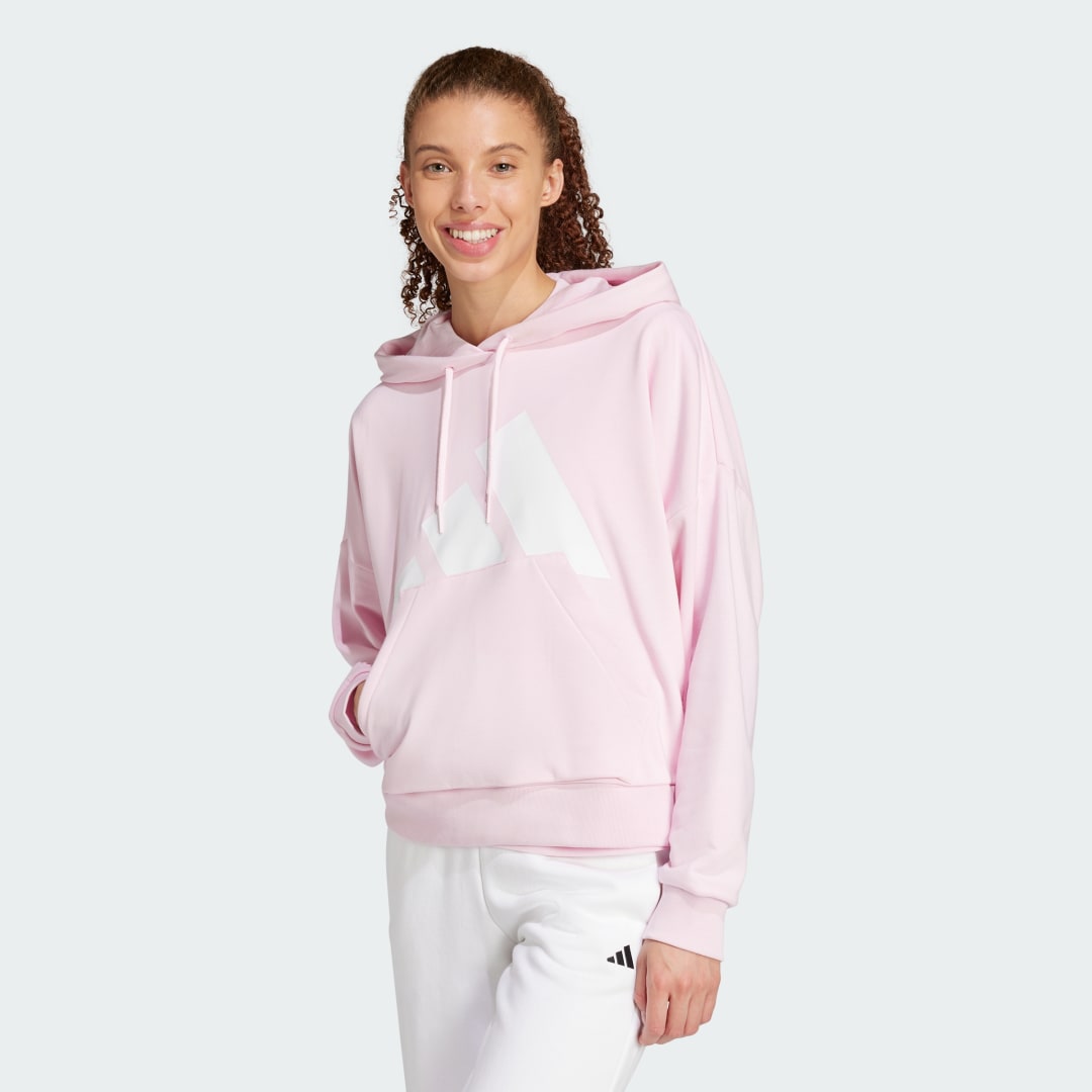 Sweatshirt adidas Performance Essentials Big Logo French Terry Loose Hoodie Lyserød | JN1847, 0