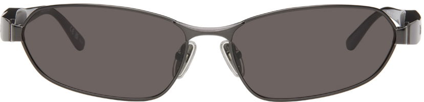 Solbriller Balenciaga Gunmetal Miami Sunglasses Sort | BB0355S-001