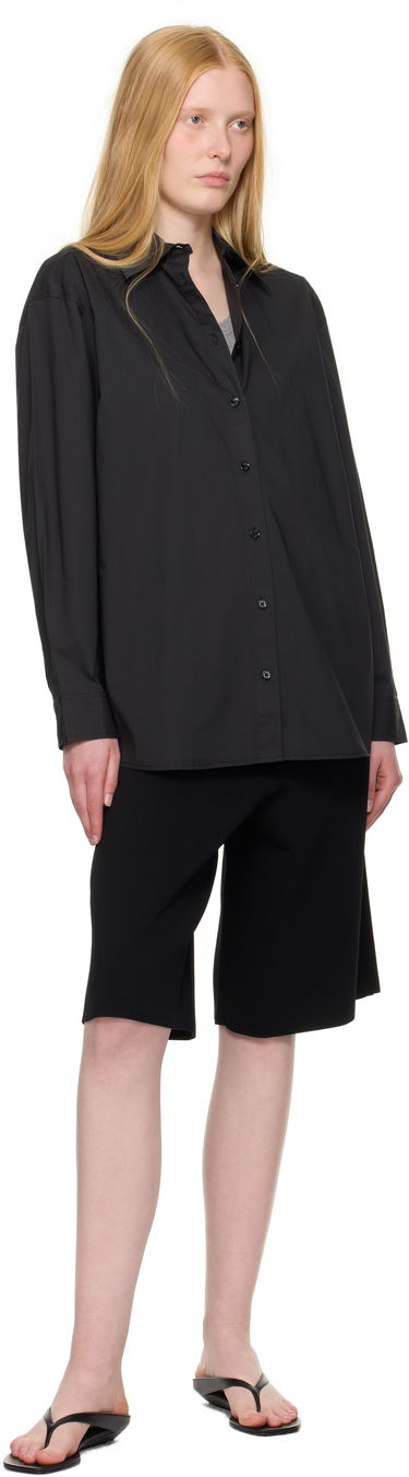 Skjorte TOTEME TOTEME Classic Tumbled Button-Down Shirt Sort | 252-WRT0480-FB0415, 3