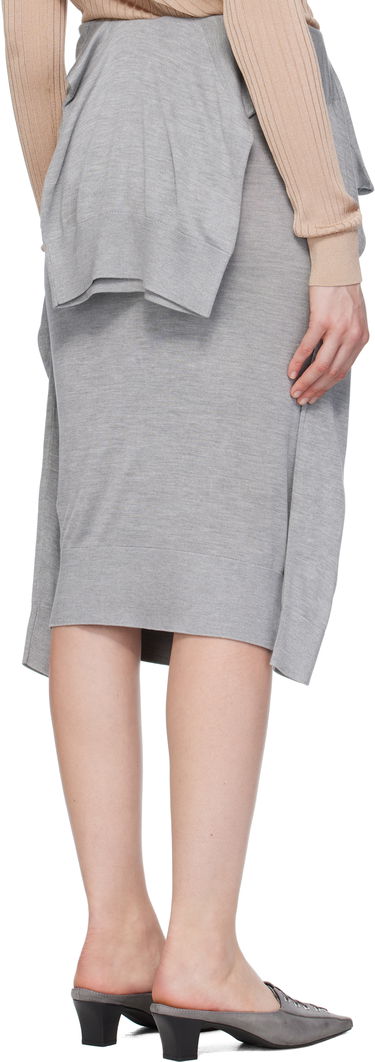 Nederdel Acne Studios Acne Studios Layered Midi Skirt Grå | AF0527-, 2