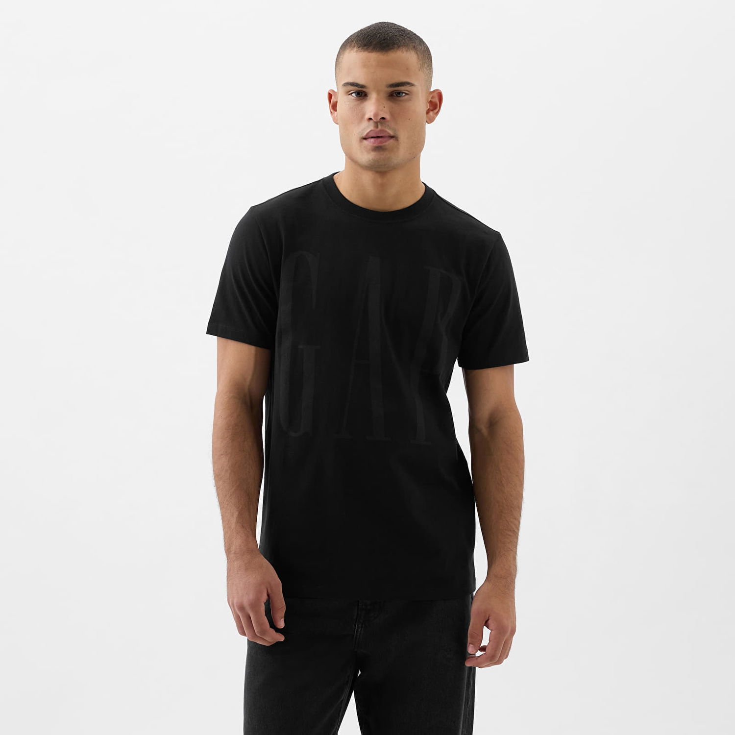T-shirt GAP Logo Tee True Black V2 Sort | 866774-00, 0