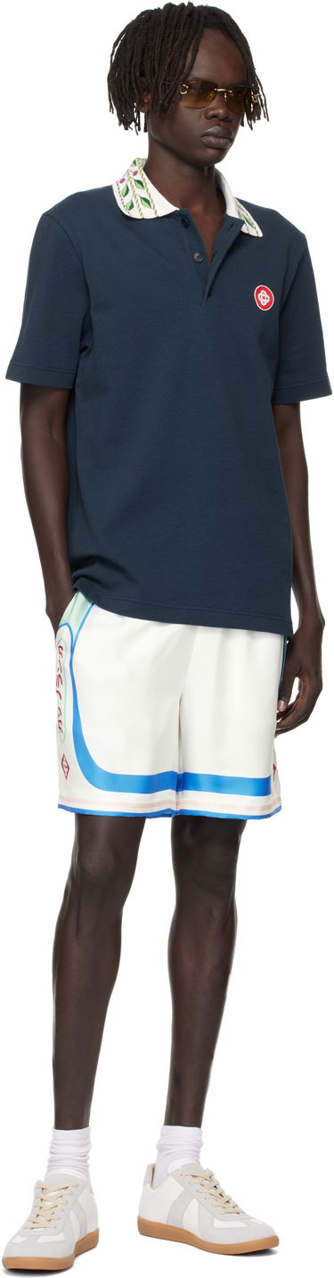 Shorts Casablanca Casablanca Fuji Dream Silk Shorts Hvid | MPF25-TR-012-04, 3