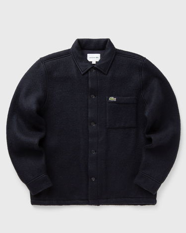 Jakke Lacoste Woven Collared Button-Front Chest Pocket Shirt Jacket Mørkeblå | CH8997-HDE, 2