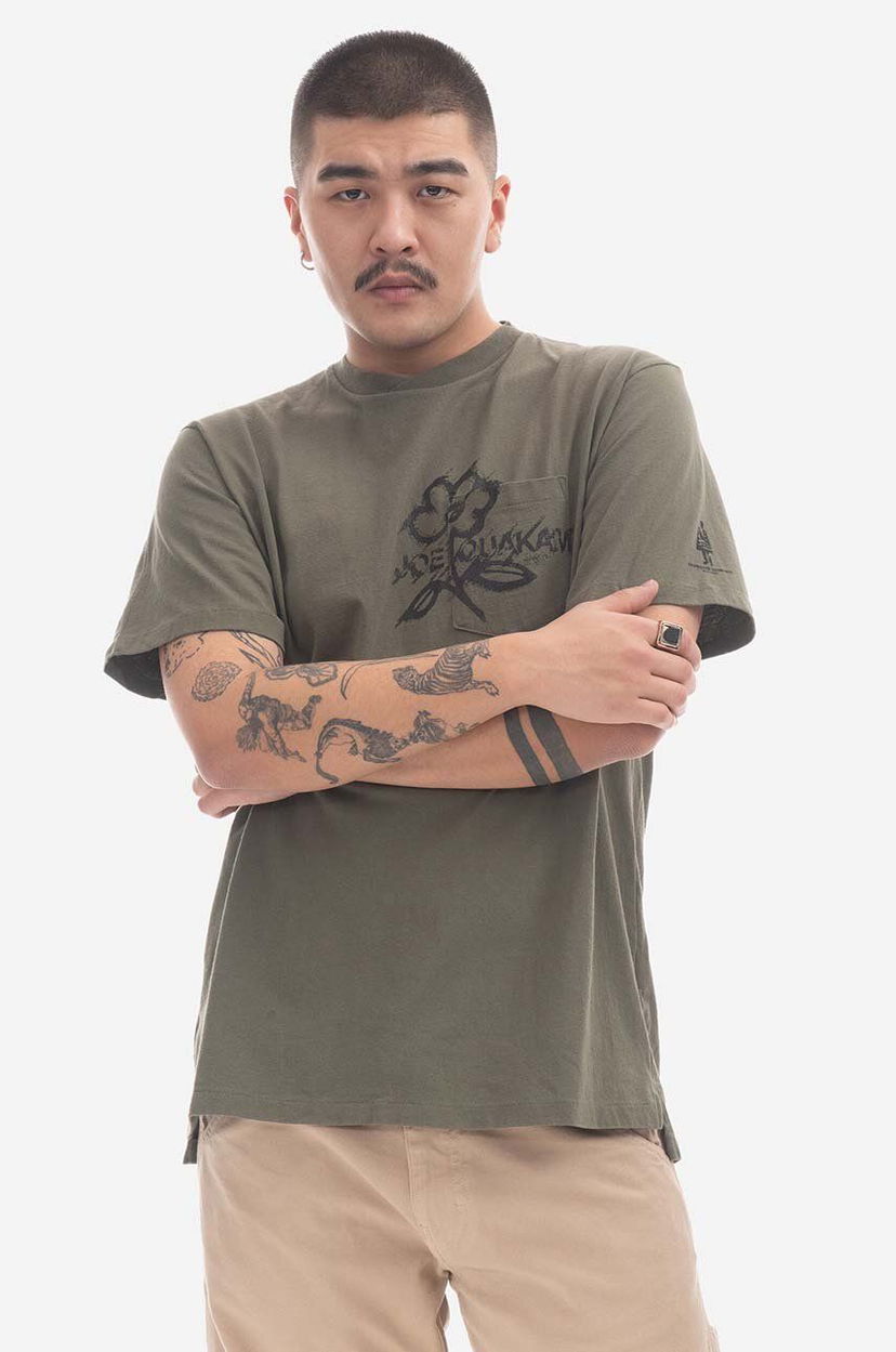 T-shirt Engineered Garments T-Shirt With Print Grøn | 23S1H010.NLP016A
