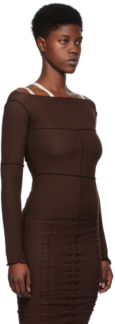 T-shirt Baserange Cinder Long Sleeve Top Brun | TOCL-RB-SP24, 1